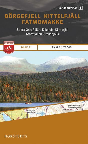 Börgefjell Kittelfjäll Fatmomakke : Blad 7 skala 1:75000