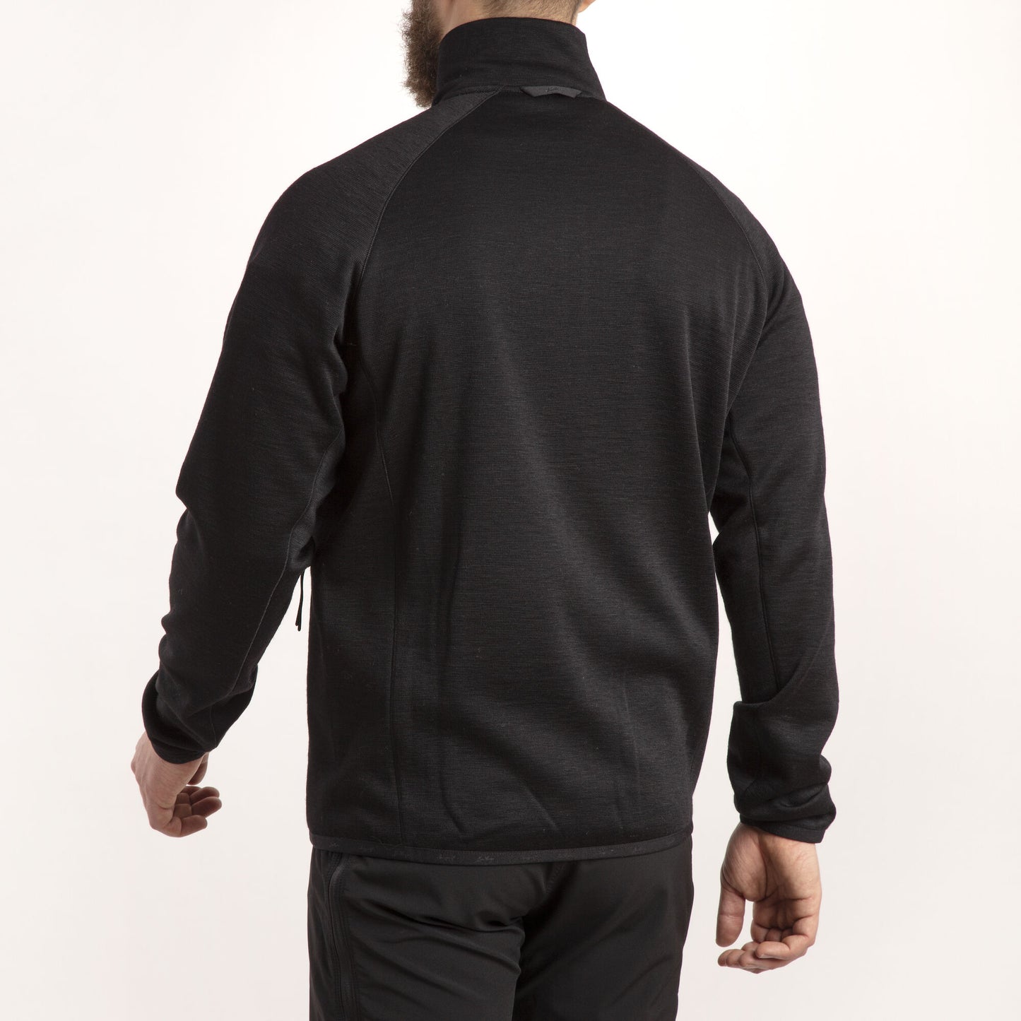 Gosin Wool MS Knit, Black - tröja i merinoull
