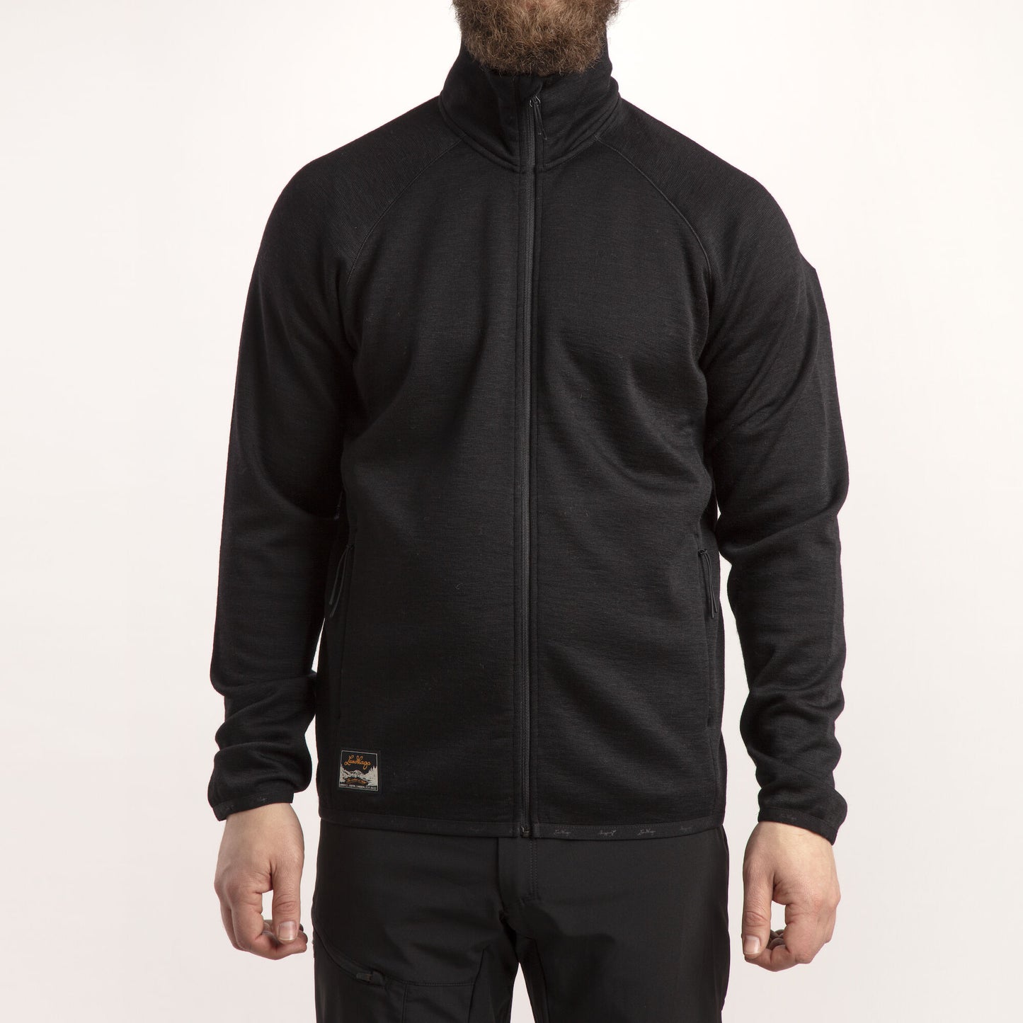 Gosin Wool MS Knit, Black - tröja i merinoull