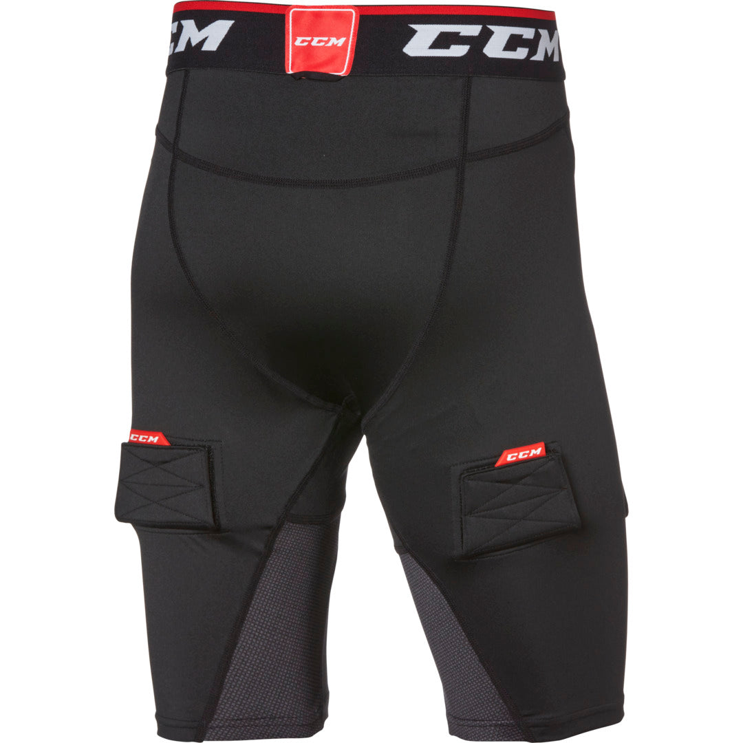 Mens Compression Shorts With Jock Black