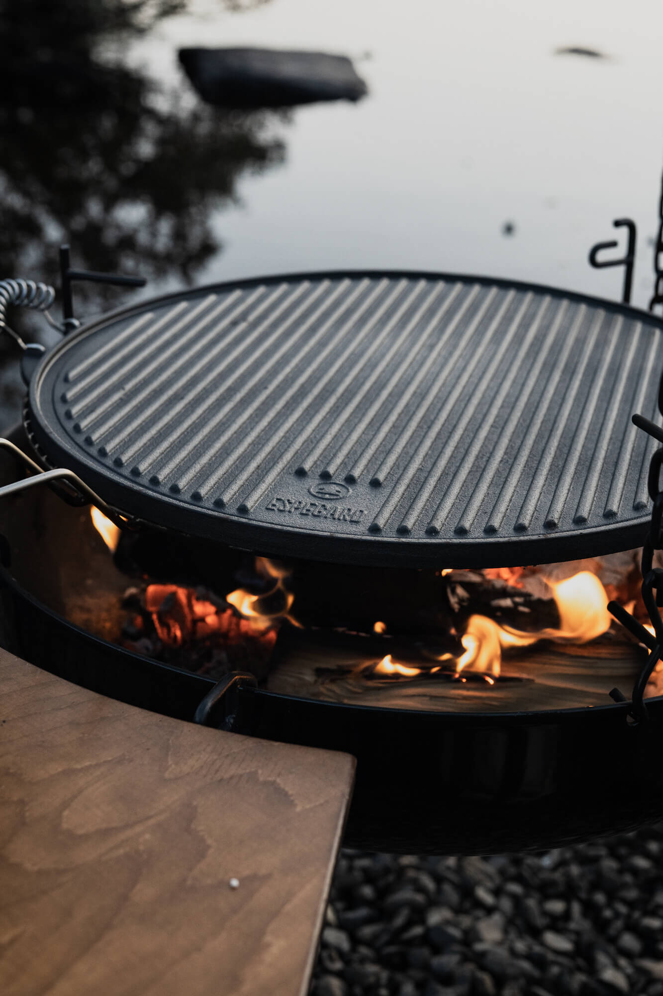 Grill- och stekplatta gjutjärn 47 cm diam
