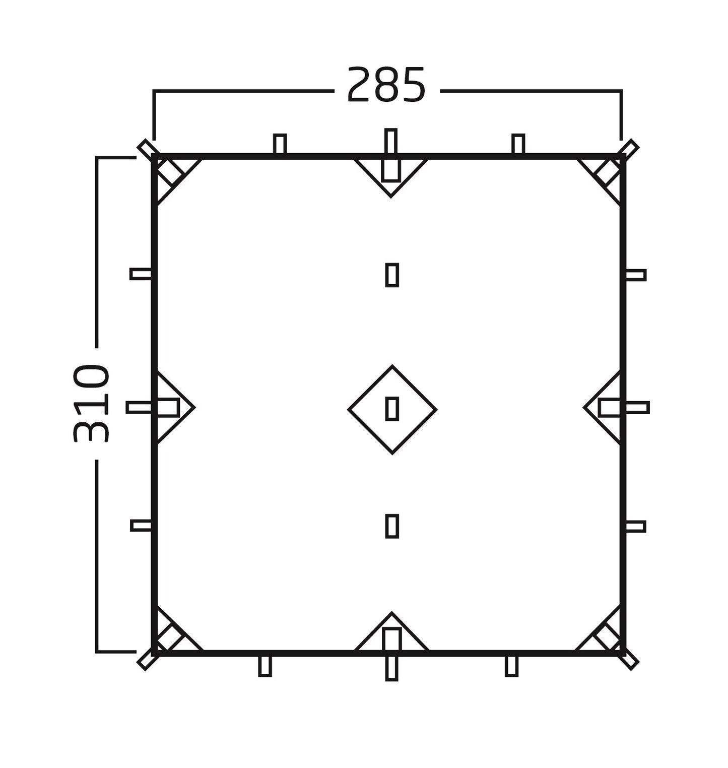 Voss 9 PU Tarp, Dark Olive