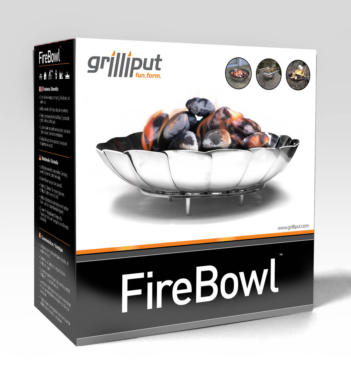 FireBowl Bärbar och hopfällbar eldstad för Grilliput