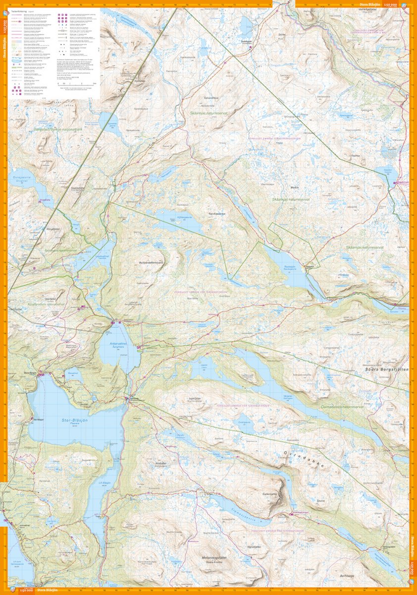 Borgafjäll, Saxnäs & Stekenjokk 1:50000
