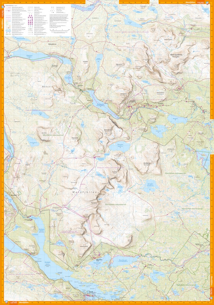 Kittelfjäll, Marsfjällen & Klimpfjäll 1:50000