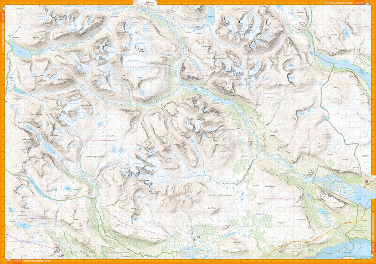 Sareks nationalpark 1:50000