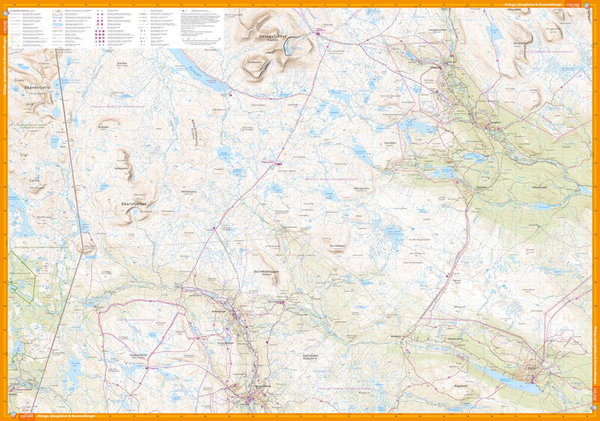 Storlien, Sylarna, Helags & Ramundberget 1:50 000