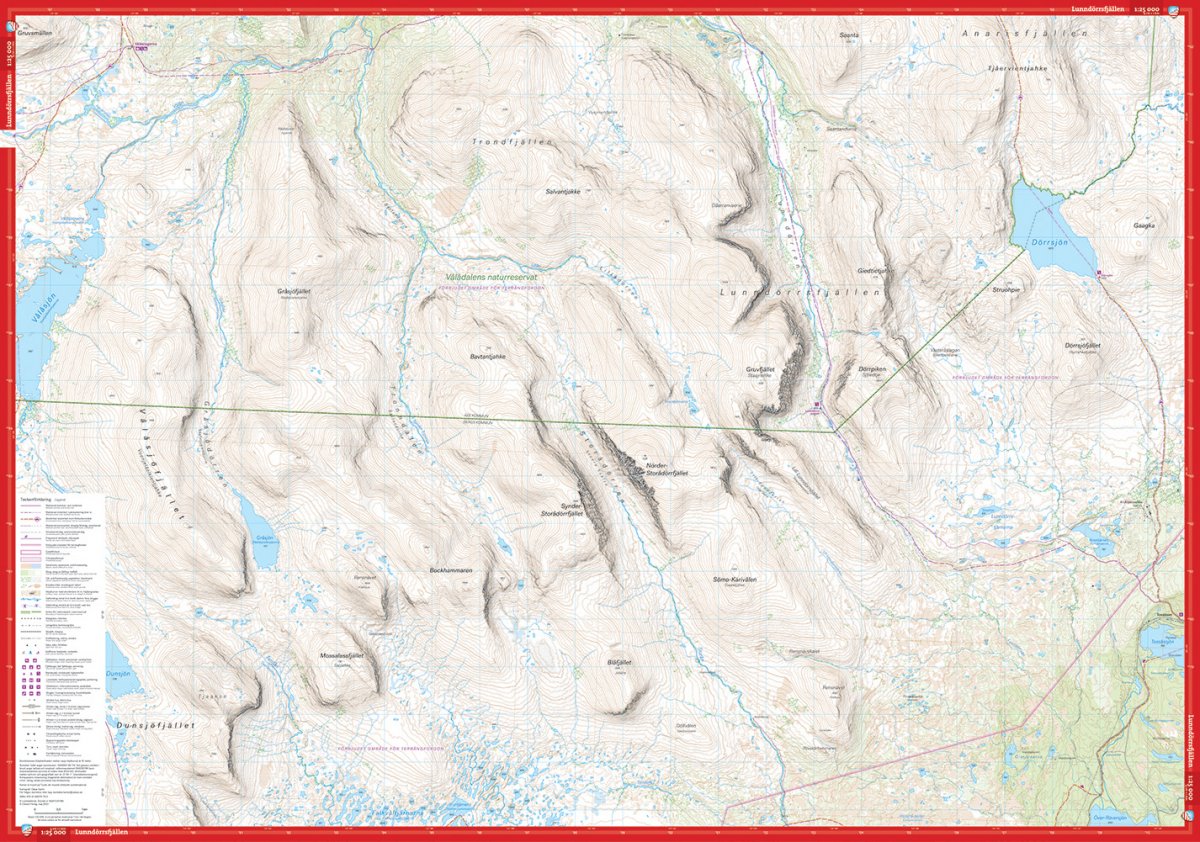 Vålådalen & Lunndörrsfjällen 1:25 000