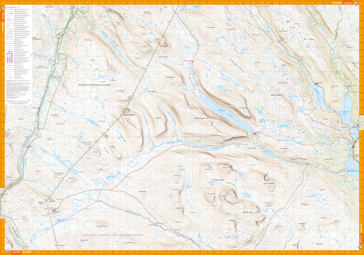 Vuoggatjålme - Nasafjäll - Dalavardo 1:50 000