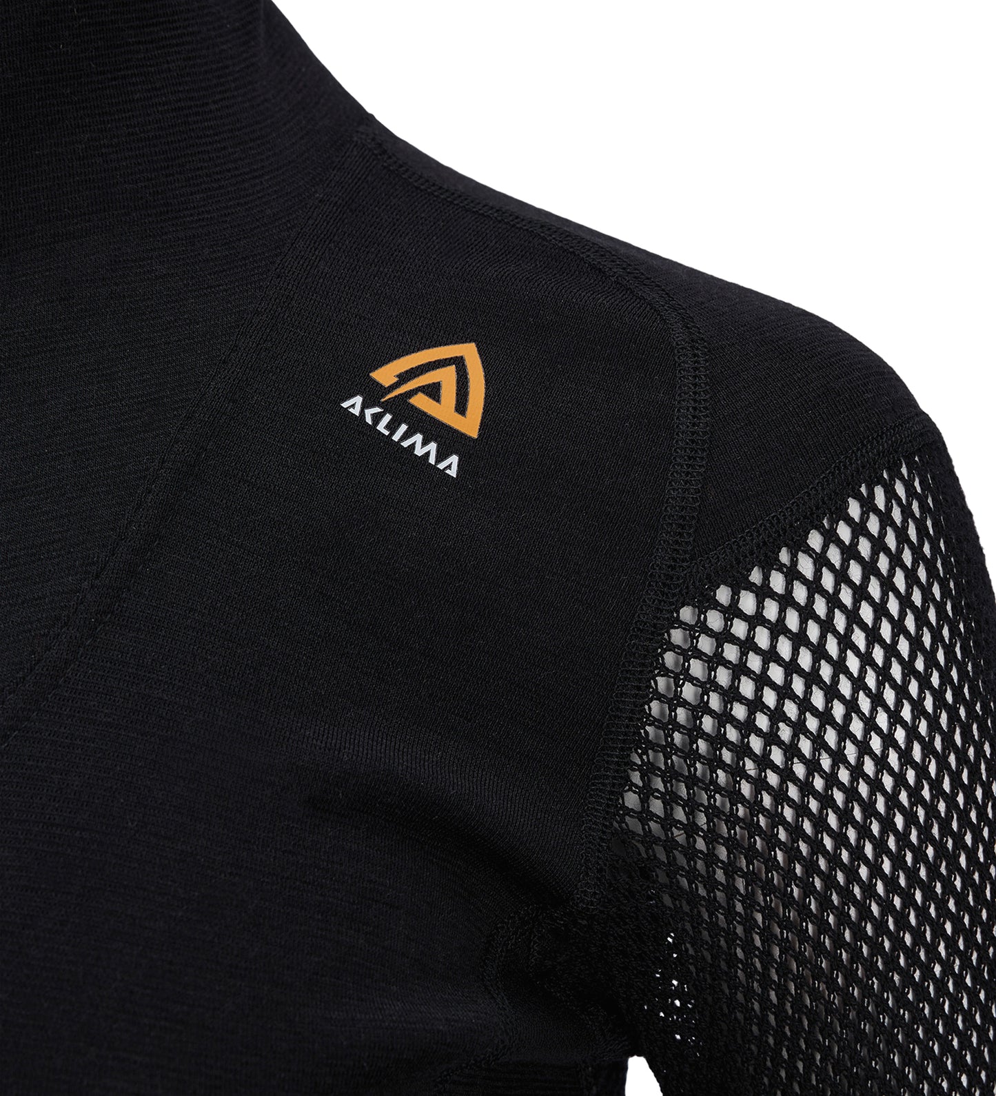 Woolnet Original Polo W/Zip Woman Jet Black (Dam) - underställströja i merinoull