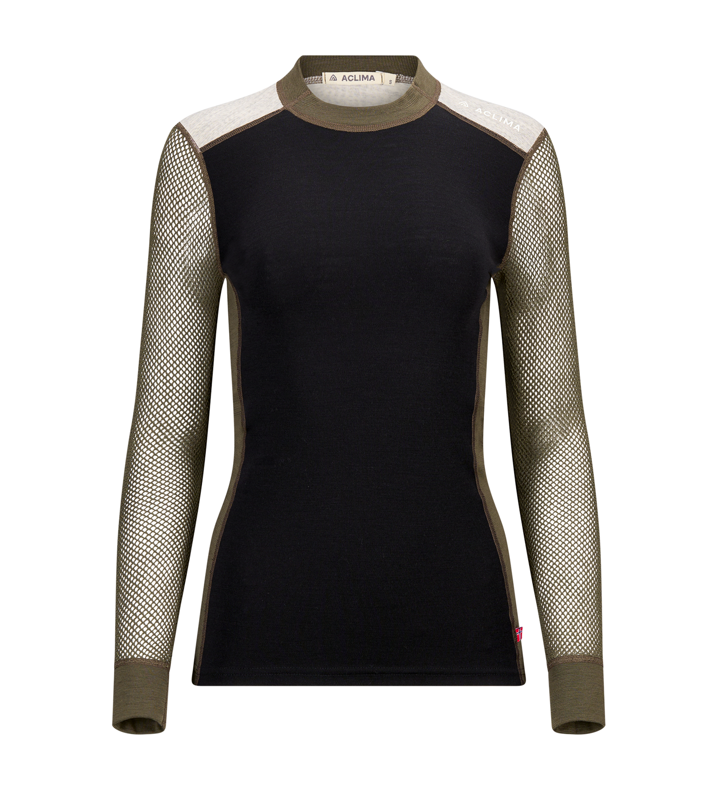 WoolNet Hybrid crewneck W's - Underställströja i merinoull med rund krage