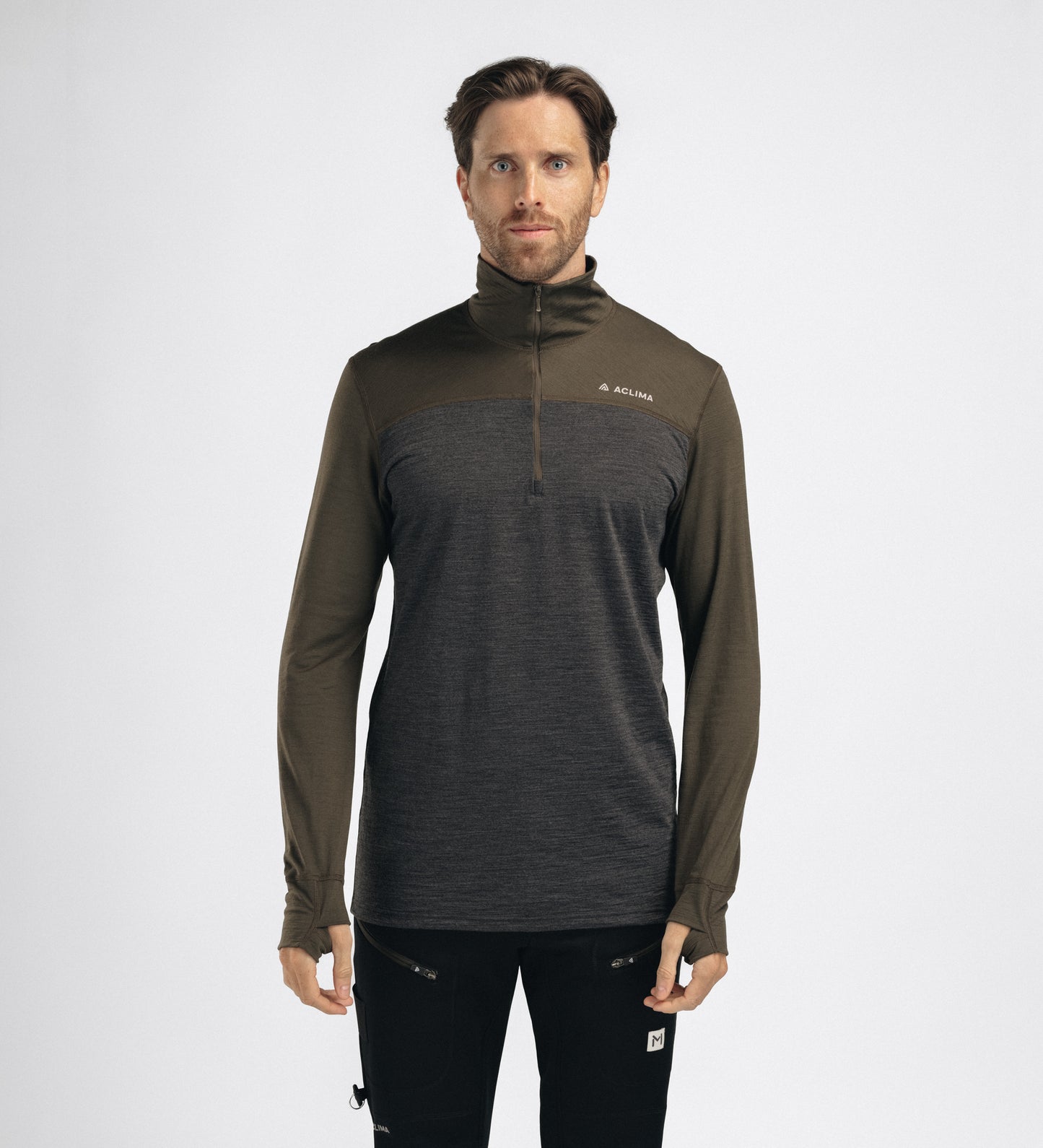 LightWool 180 Polo w/ zip M's (Herr) -  underställströja i merinoull