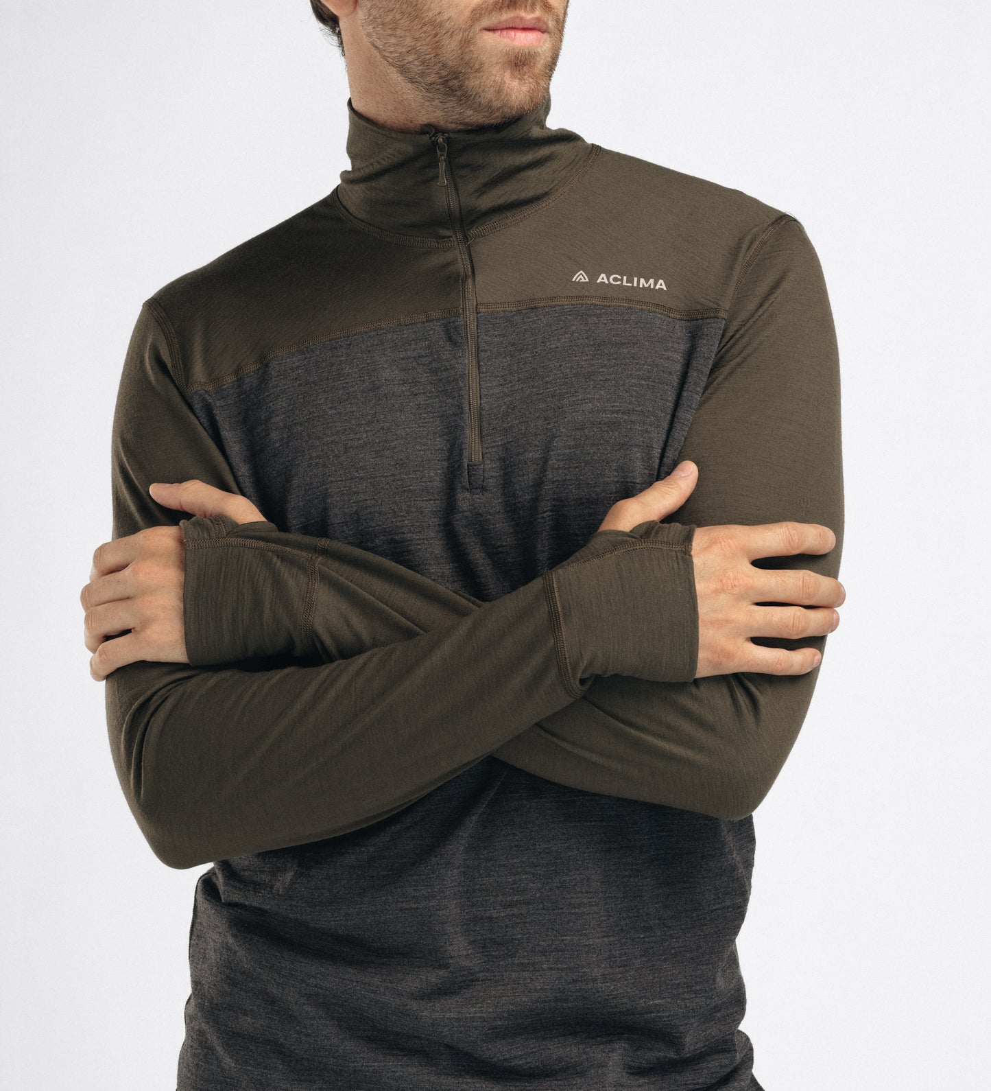 LightWool 180 Polo w/ zip M's (Herr) -  underställströja i merinoull