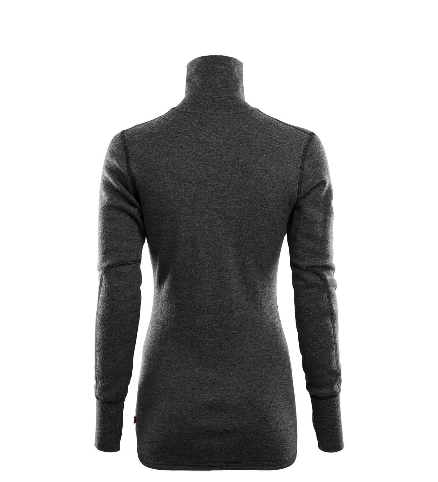 Doublewool Polo W/Zip Dam - varm underställströja i merinoull i dubbla lager