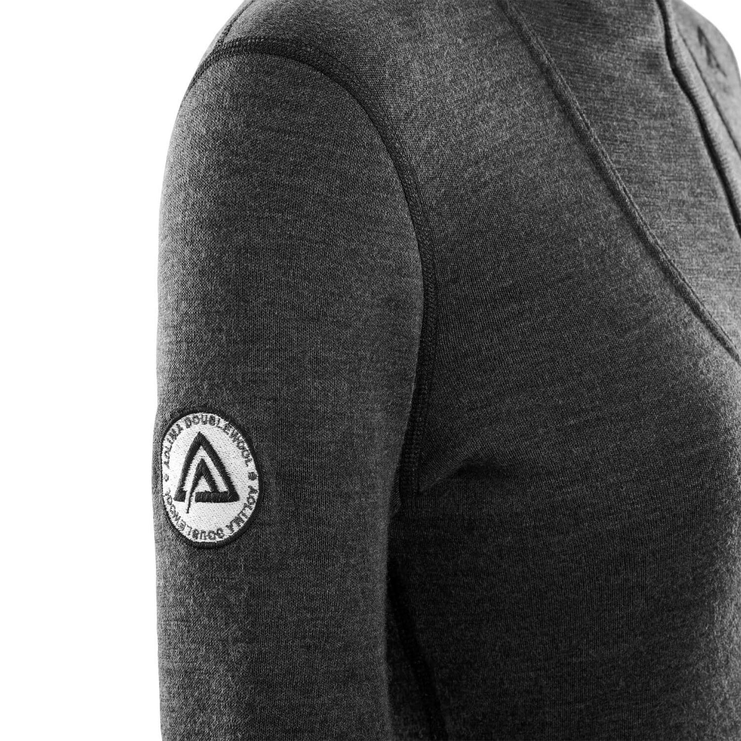 Doublewool Polo W/Zip Dam - varm underställströja i merinoull i dubbla lager