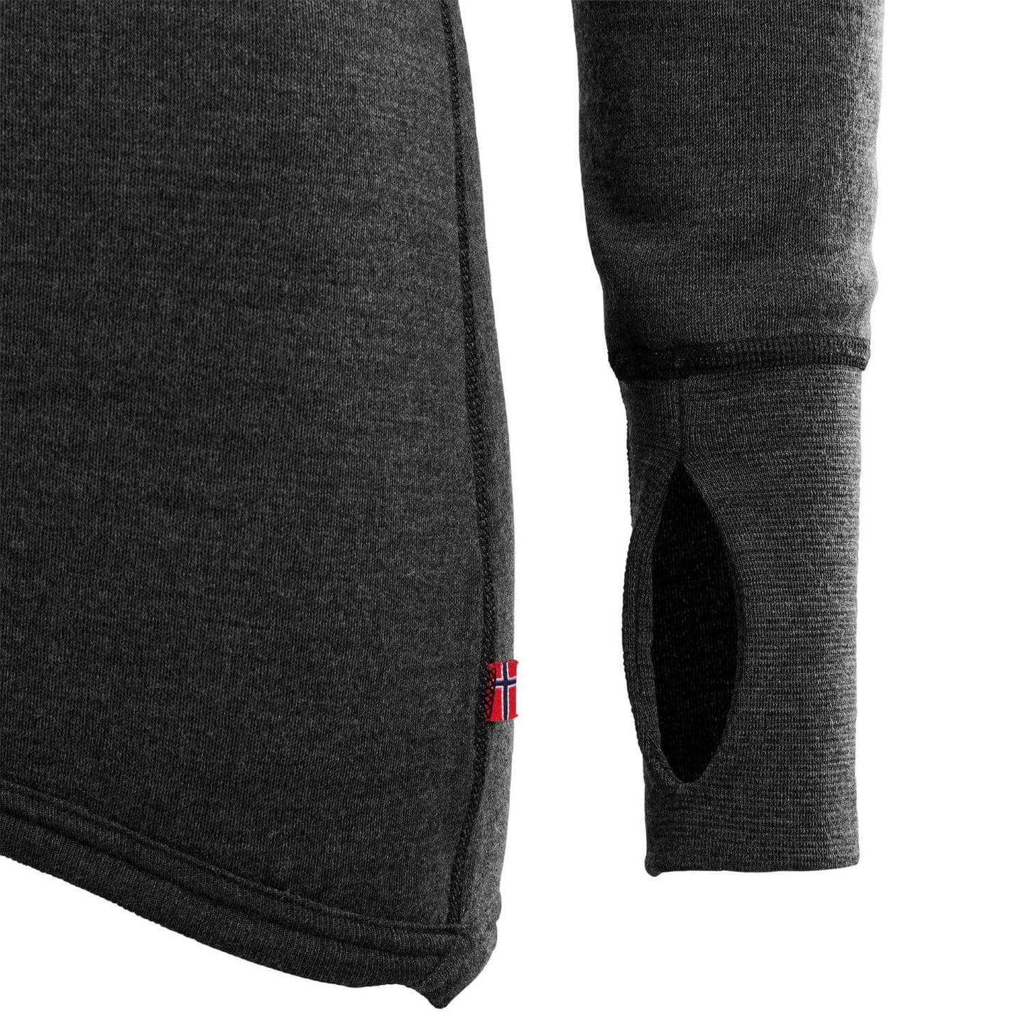 Doublewool Polo W/Zip Dam - varm underställströja i merinoull i dubbla lager