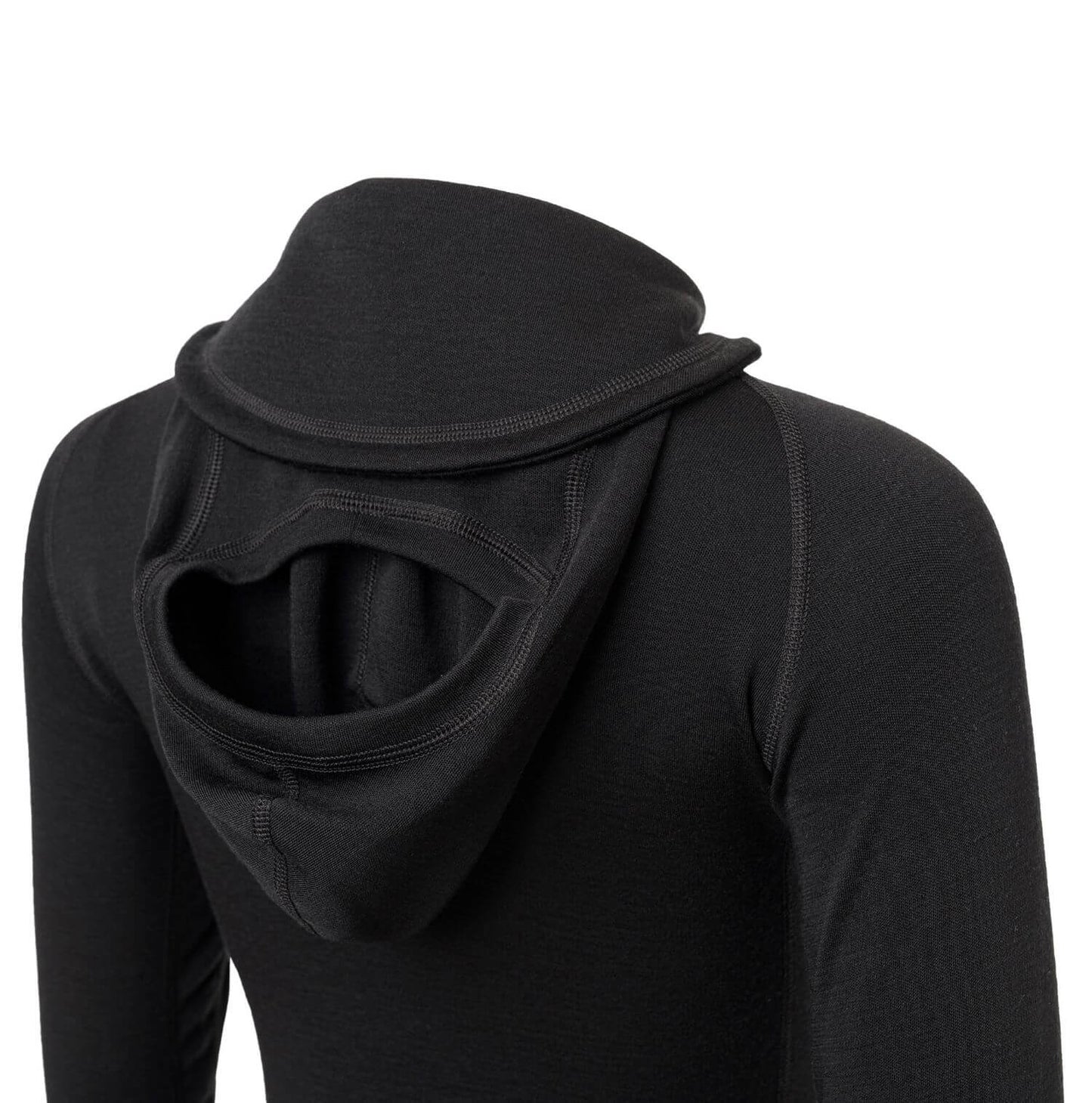 Warmwool Overall Dam, Jet black - hel underställsoverall i merinoull