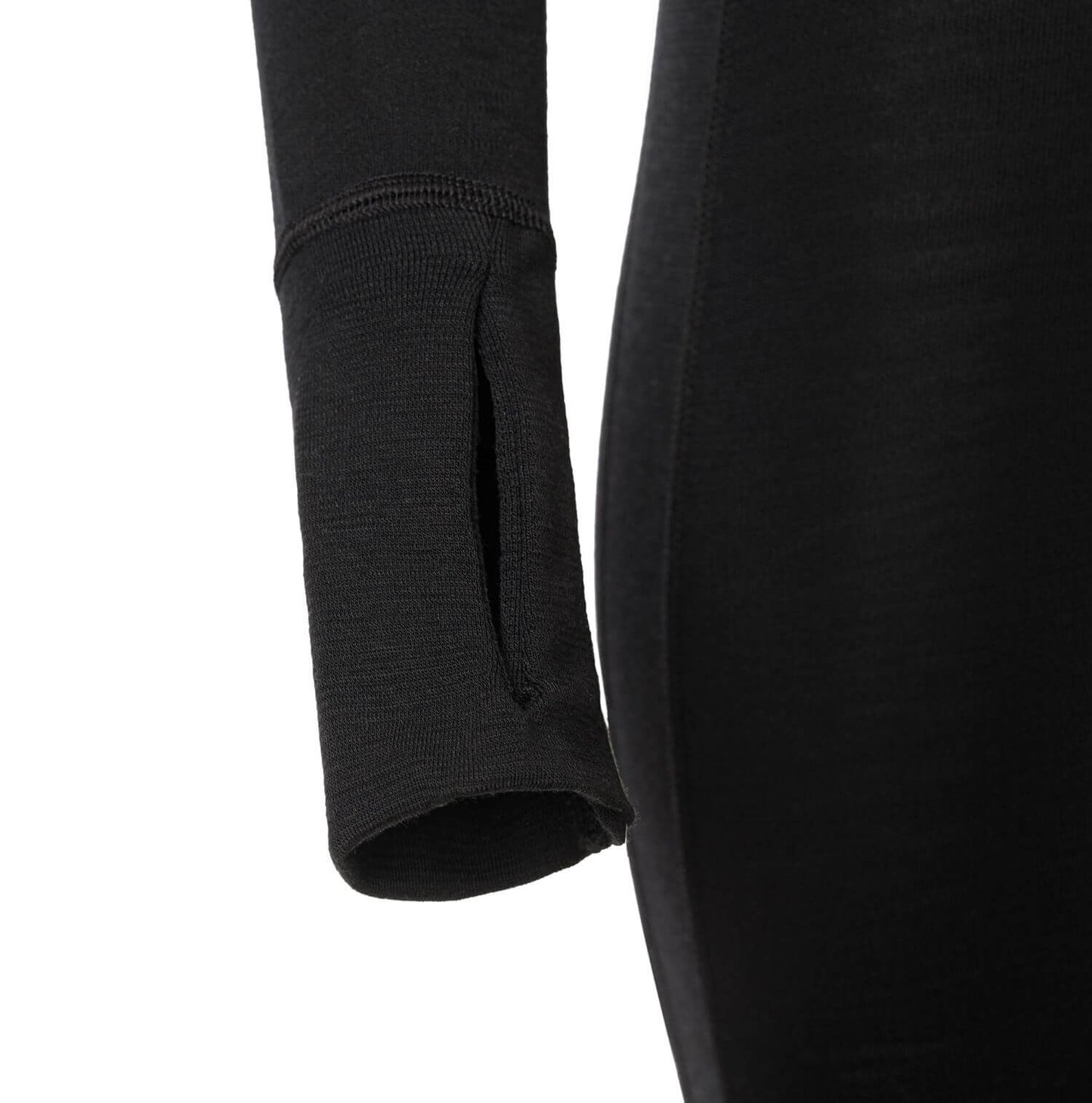 Warmwool Overall Dam, Jet black - hel underställsoverall i merinoull