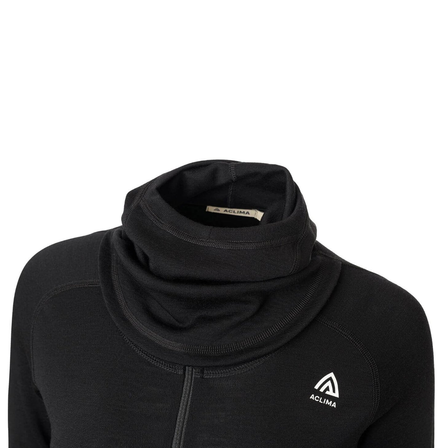 Warmwool Overall Dam, Jet black - hel underställsoverall i merinoull