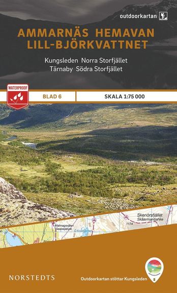 Ammarnäs Hemavan Lill-Björkvattnet : Blad 6 skala 1:75000