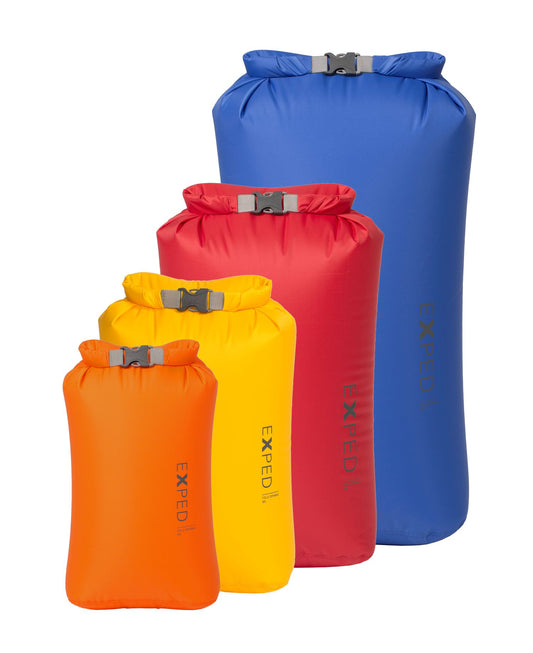 Fold Drybags XS-L 4 Pack - Set med vattentäta packpåsar