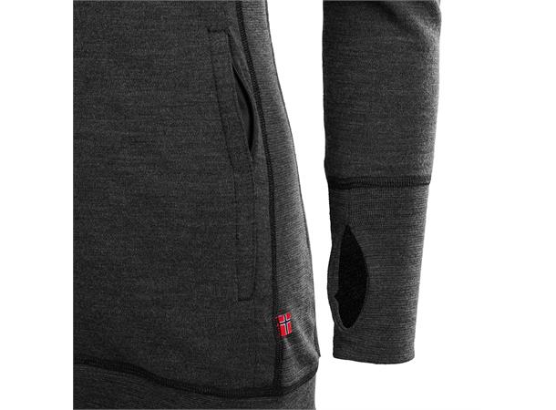 DoubleWool Jacket W Marengo/Jet Black (Dam) - Varm tröja/underställströja i merinoull