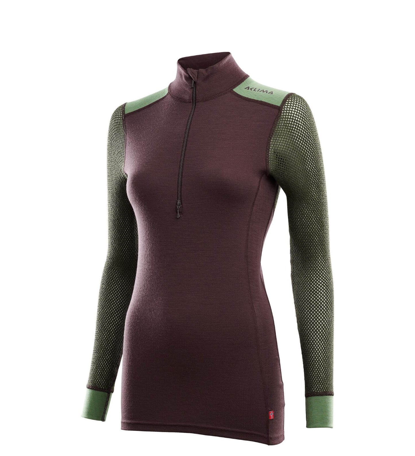 WoolNet Hybrid mockneck W's (Dam) - Underställströja i merinoull