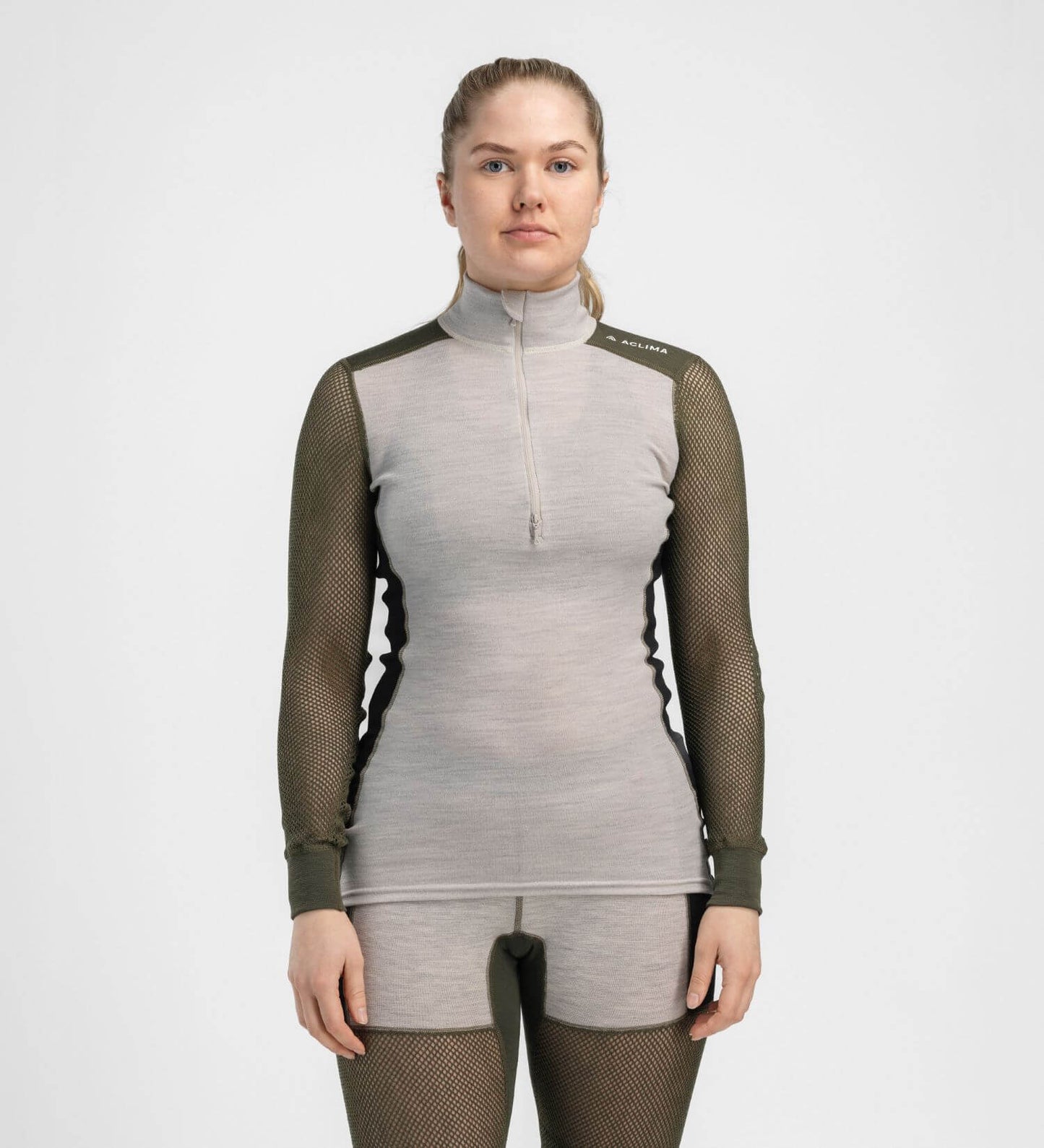 WoolNet Hybrid mockneck W's (Dam) - Underställströja i merinoull
