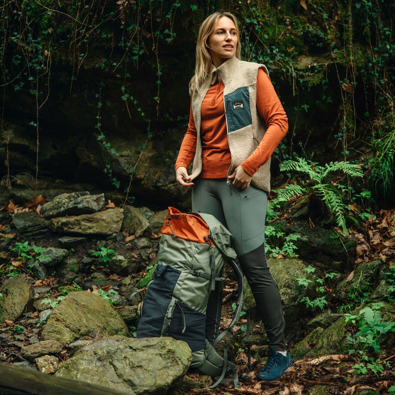 Flok Wool Pile Vest W (dam) - Väst i merinoul