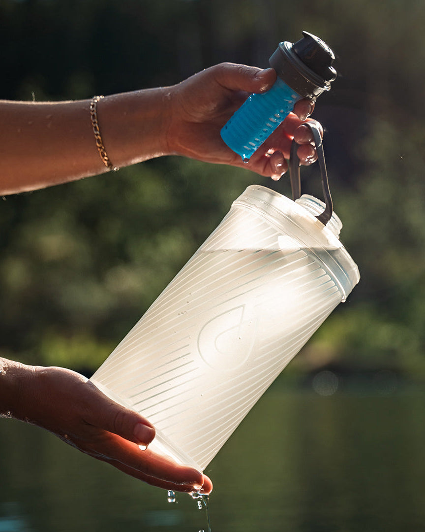 FLUX+ FILTER KIT 1,5 l Clear/HP Blue - softflask med vattenfilter