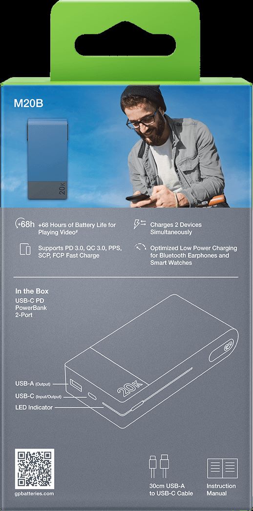 Powerbank M2 20000mAh Blue