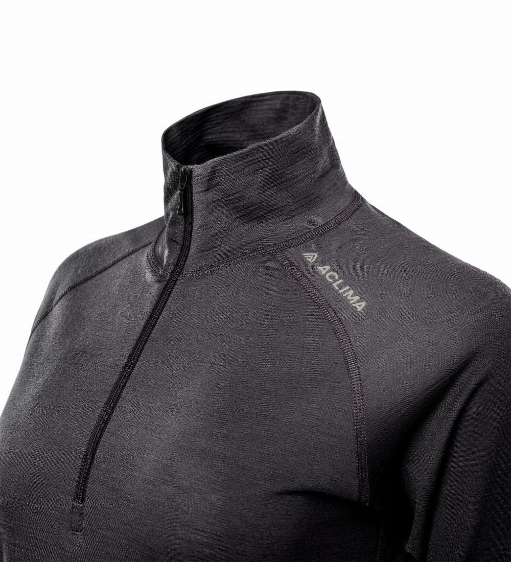 LightWool 180 Polo w/ zip W's (Dam) - långärmad underställströja i merinoull