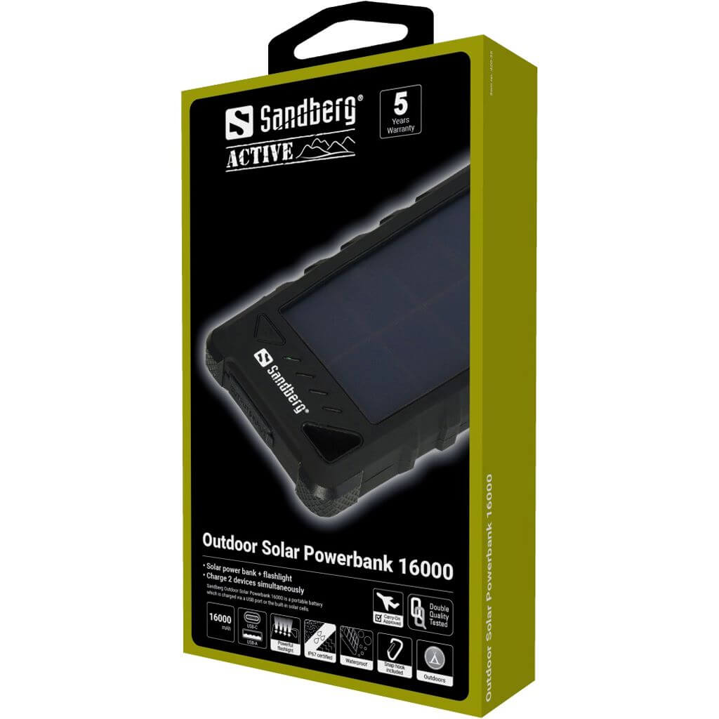 Outdoor Solar Powerbank 16000 mAh