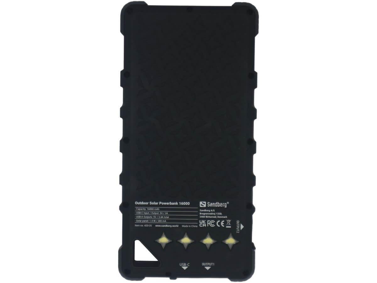 Outdoor Solar Powerbank 16000 mAh