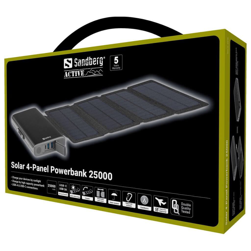 Solar 4-panel Powerbank 25000