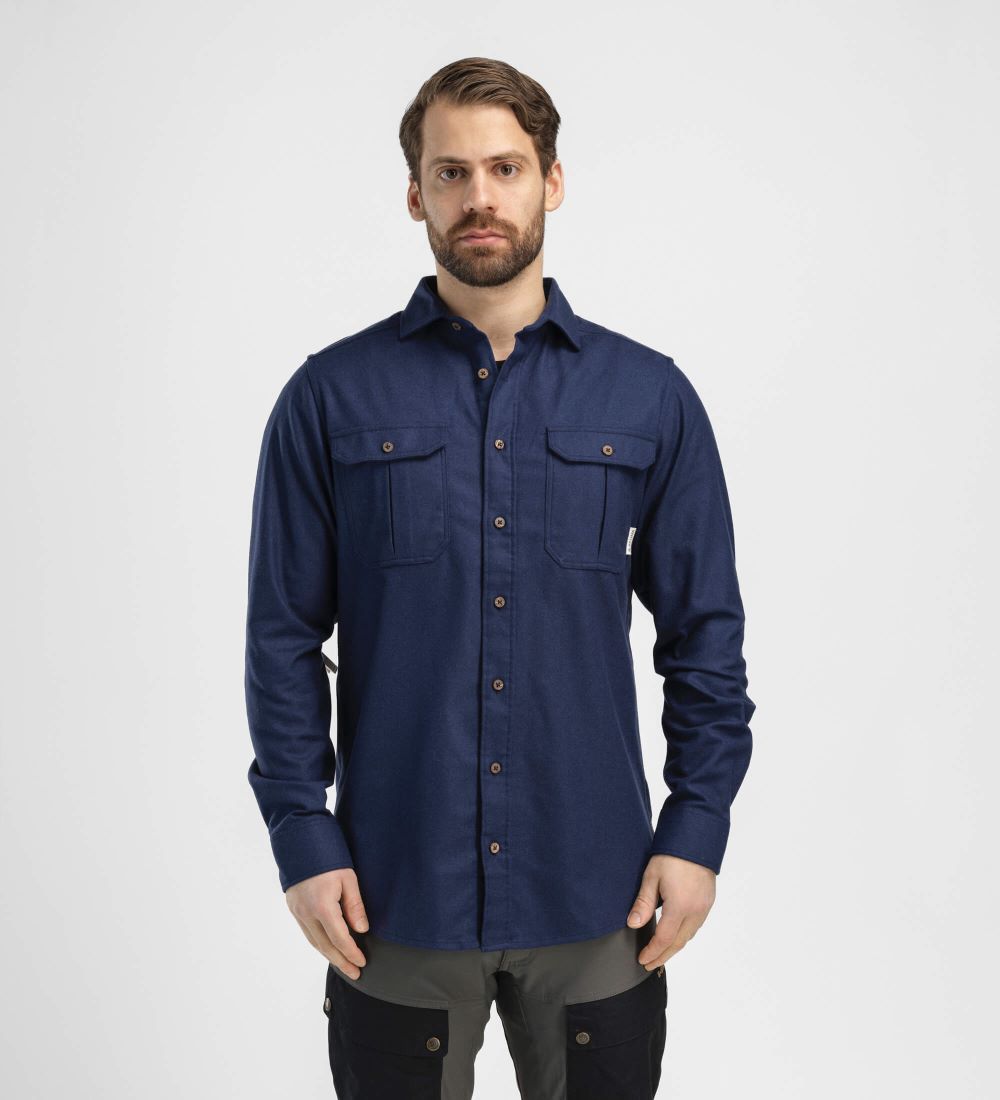 Leisurewool ReBorn Woolshirt M's (Herr) - Skjorta i återvunnen merinoull