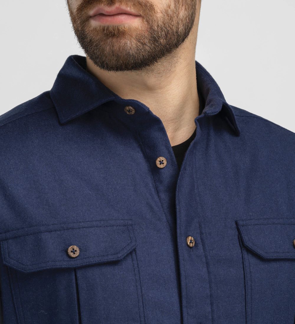Leisurewool ReBorn Woolshirt M's (Herr) - Skjorta i återvunnen merinoull