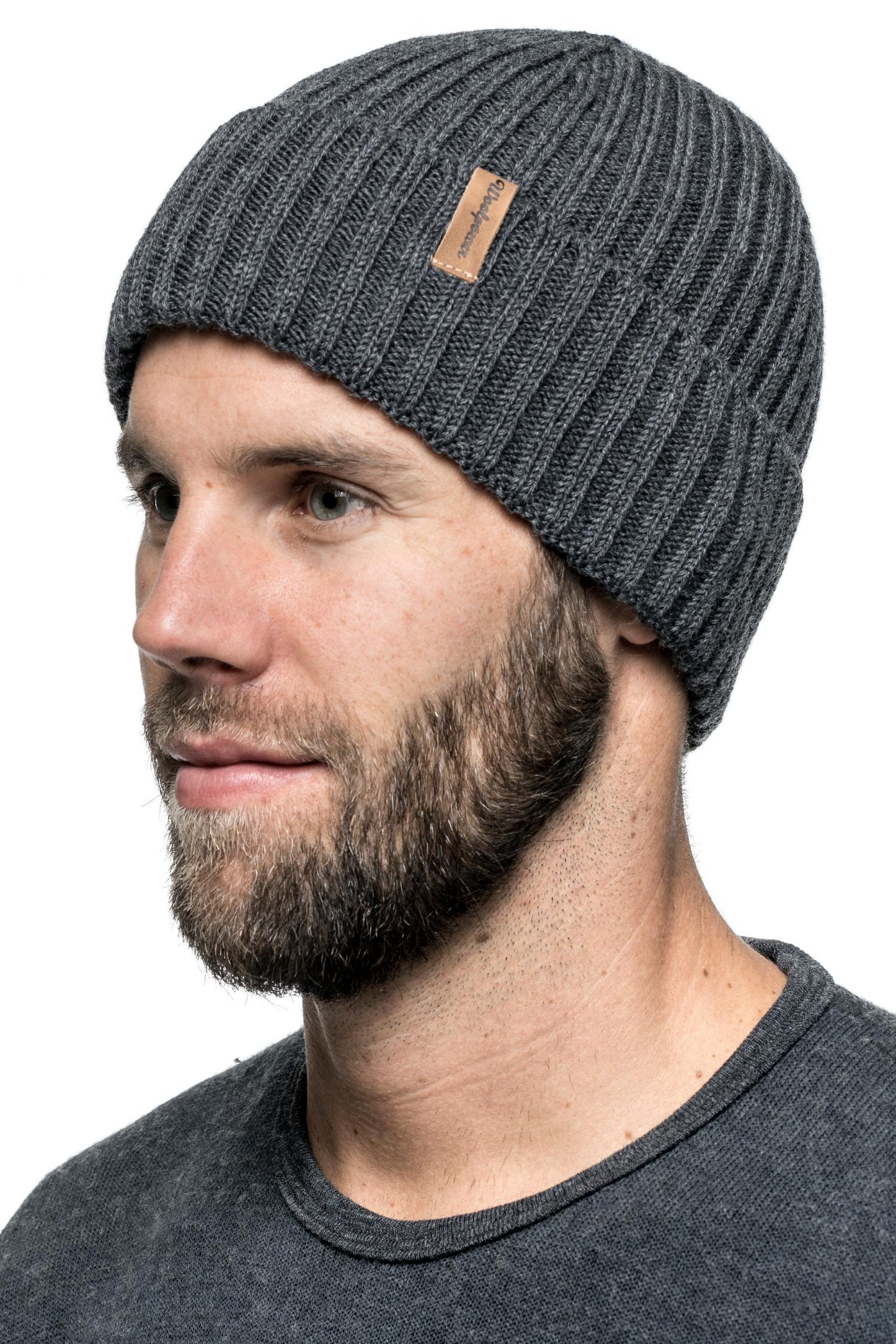 Beanie Rib - Ribbstickad mössa i merinoull
