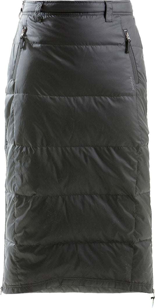 Alaska Long Down Skirt Black - Lång Dunfodrad kjol