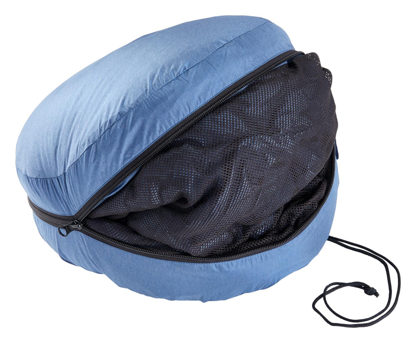 Kiby Packable Down Travel Blanket, Arctic Night Blue - värmande dunfyllt täcke