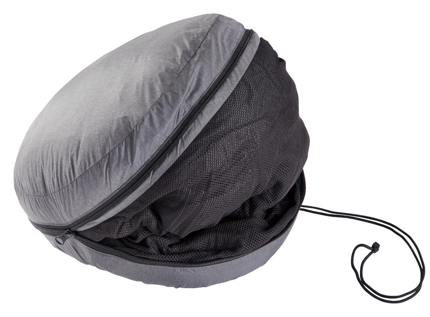 Kiby Packable Down Travel Blanket, Ash Black/Black - värmande dunfyllt täcke