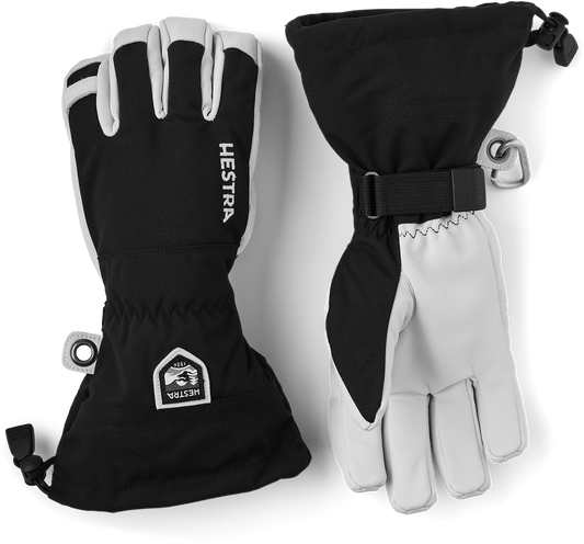Army leather heli ski  5-finger - varm, slitstark, skidhandske
