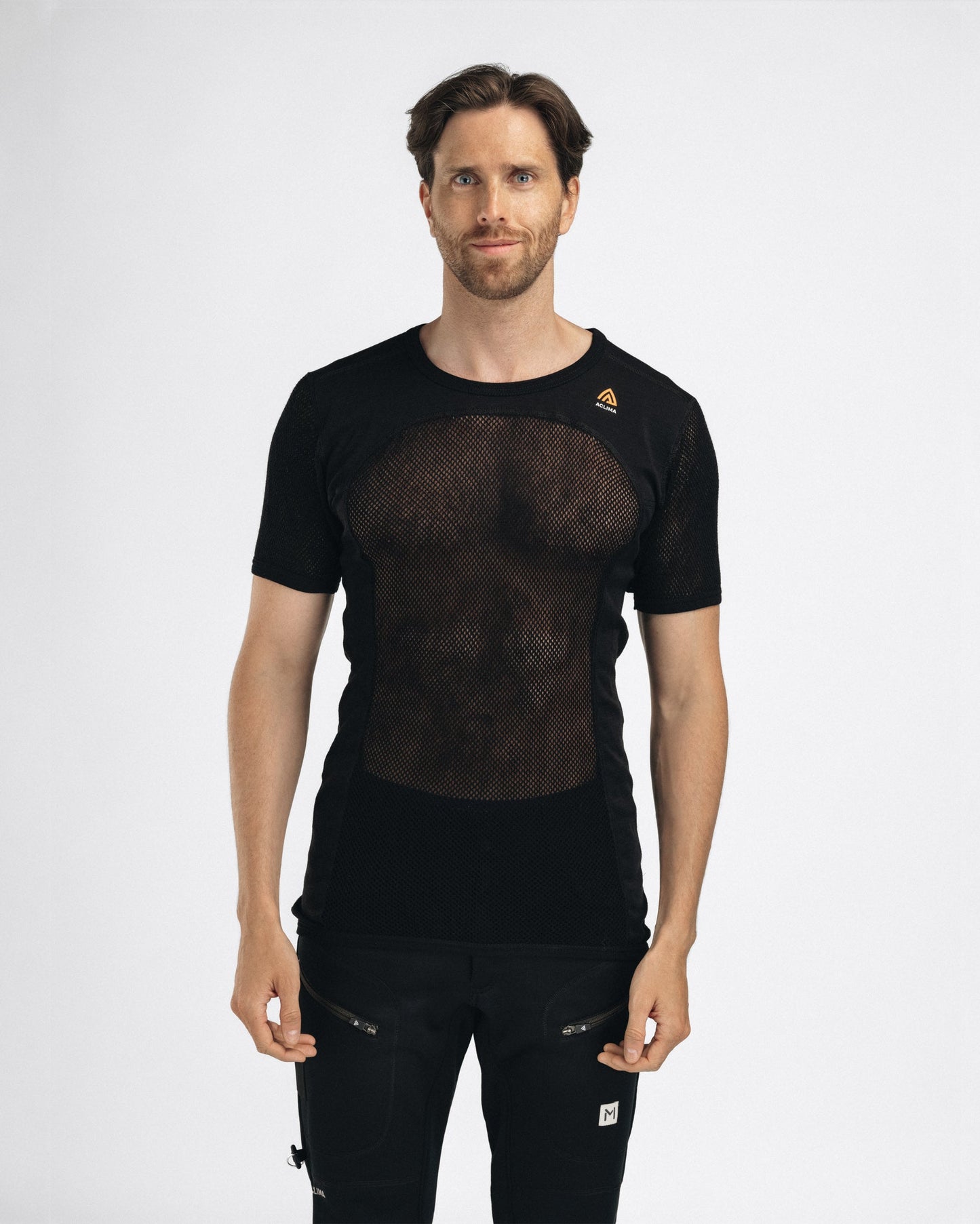 Woolnet T-shirt i merinoull (Herr) - kortärmad underställströja i merinoull