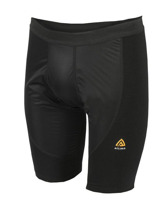 WarmWool shorts long w/windWool M's Jet Black (Herr)