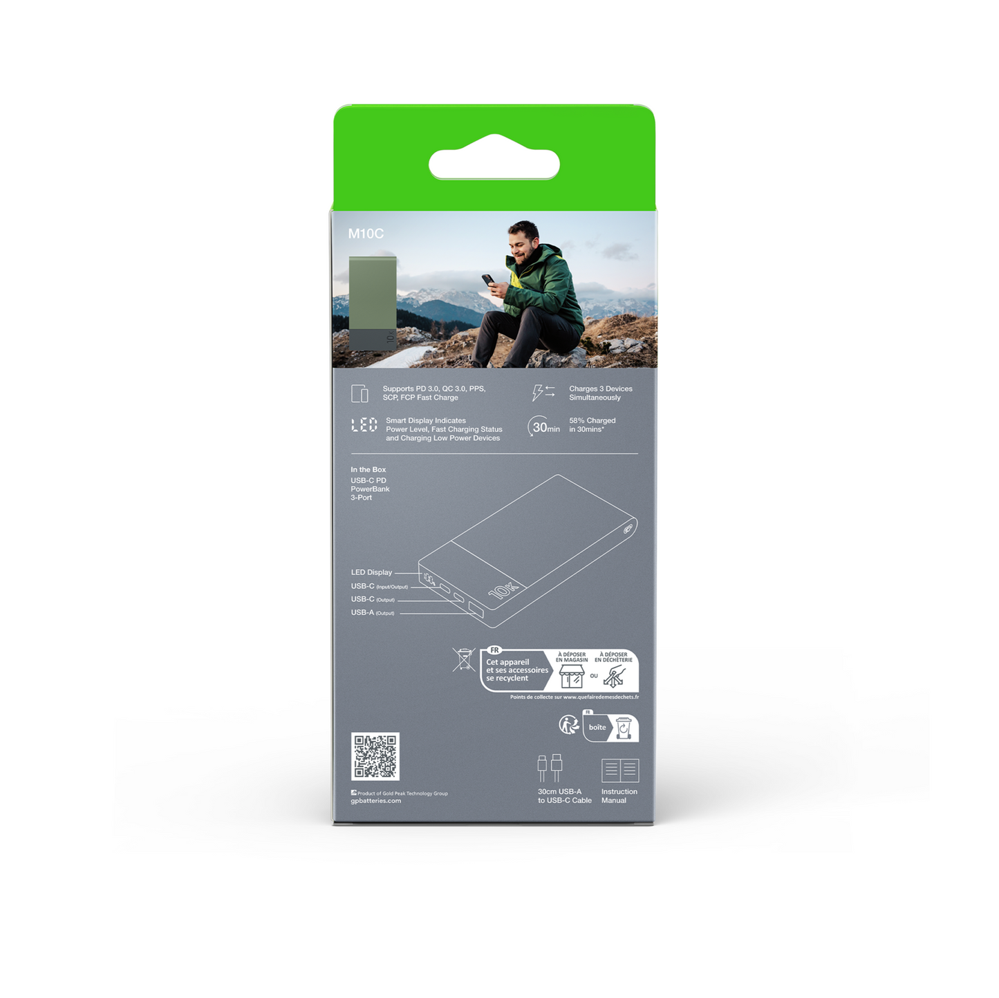 GP Powerbank M2, 10000mAh, Green