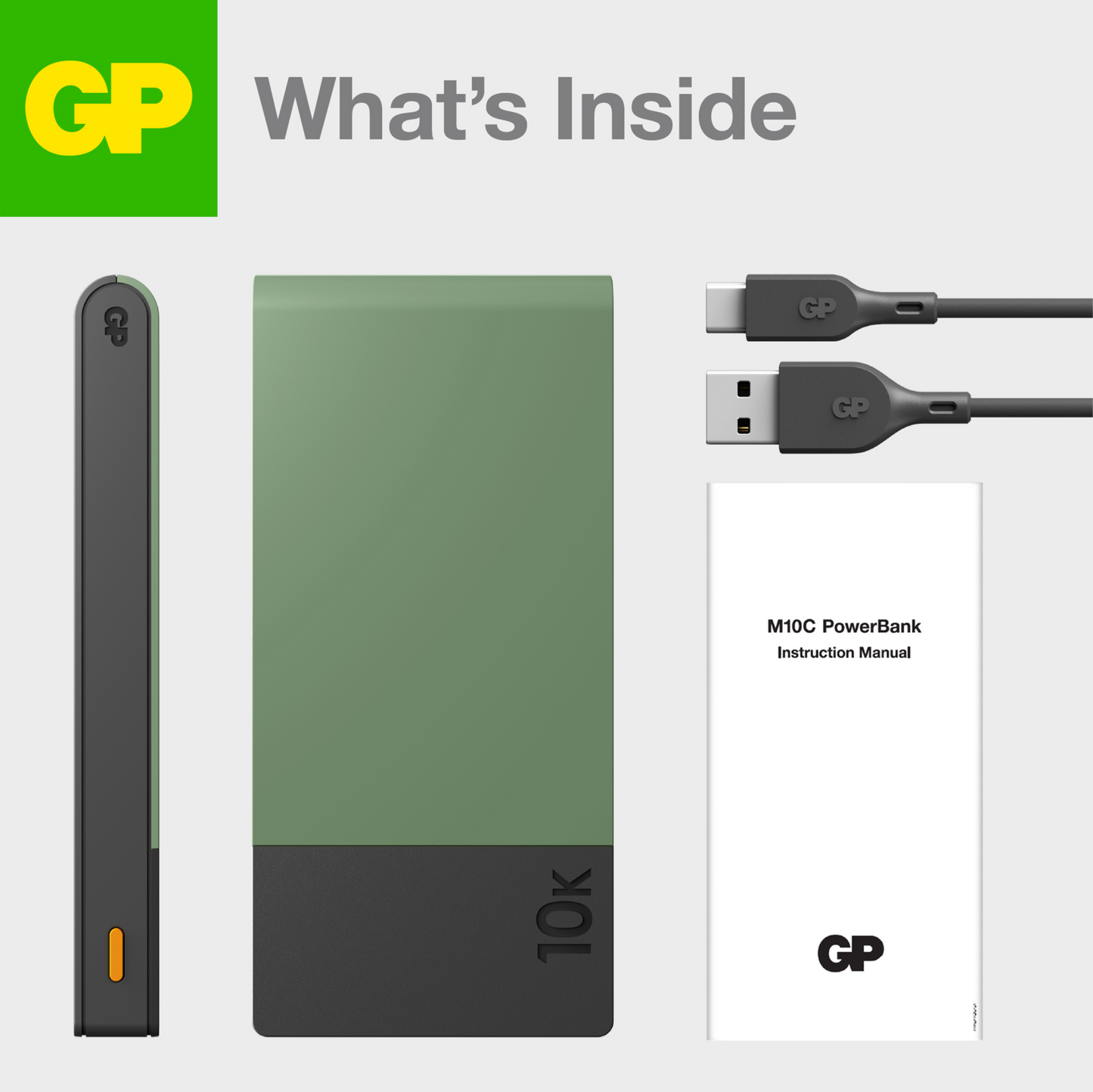 GP Powerbank M2, 10000mAh, Green