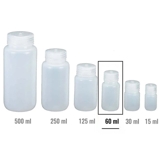 Flaska, 60ml vit, WM, HDPE