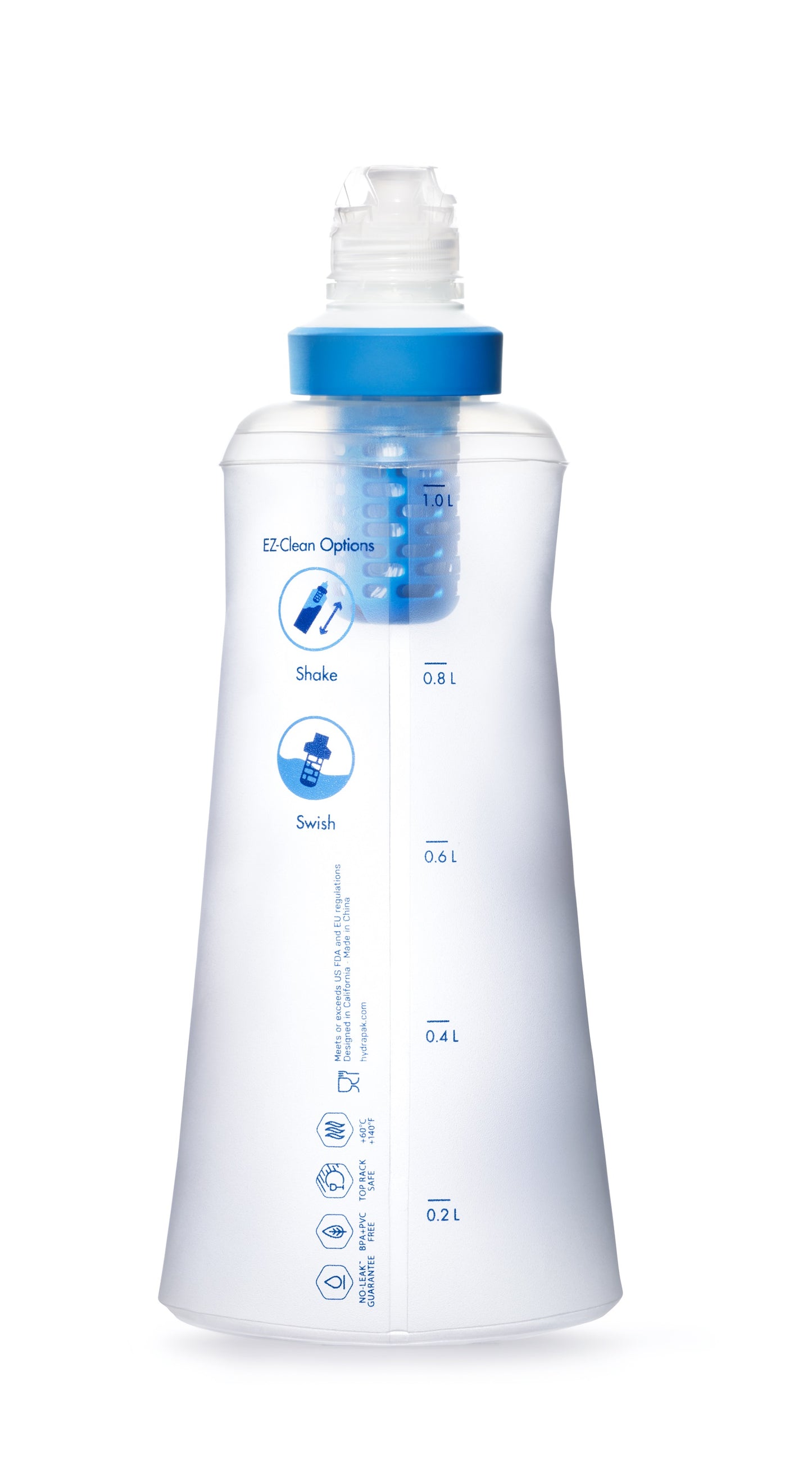 BeFree flaska med filter 1,0 liter - Softflask med reningsfilter