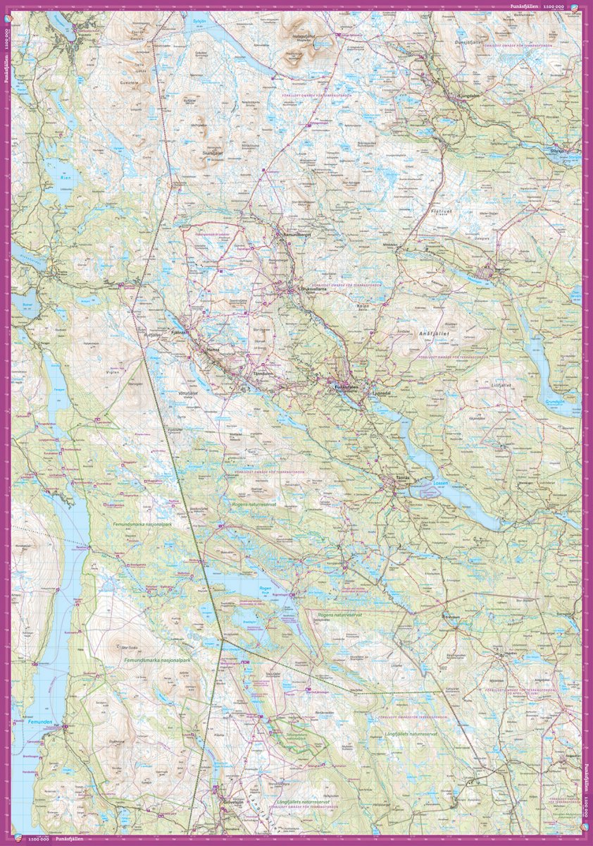 Härjedalsfjällen 1:100000