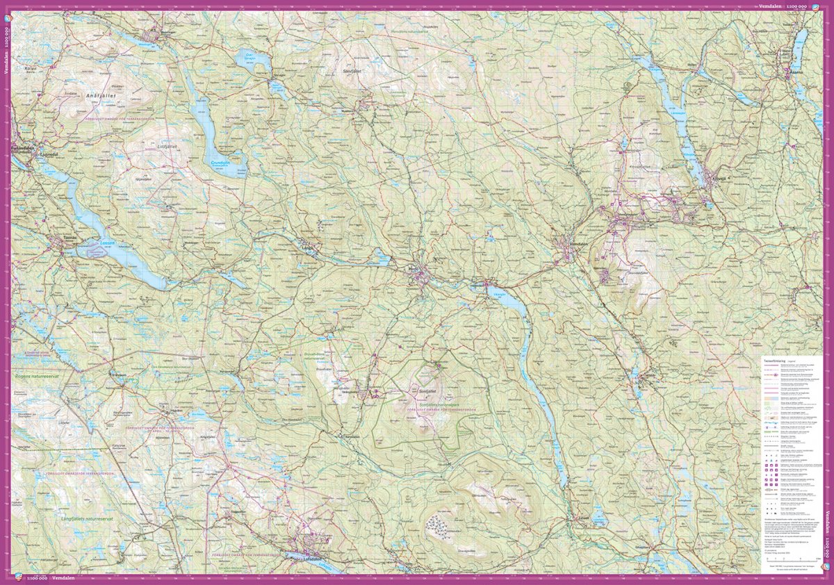 Härjedalsfjällen 1:100000